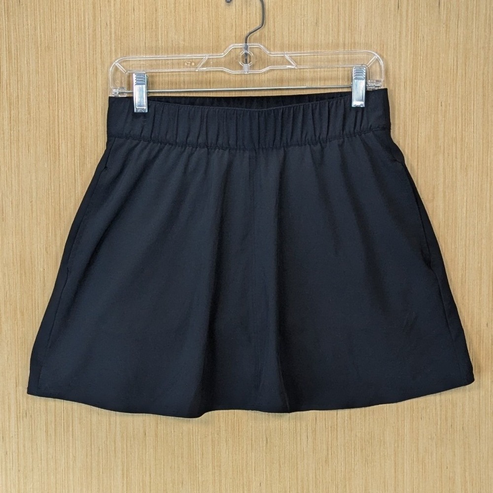 T by Talbots Womens Tennis Prep Black Active Skort Small Petite Golf‎ Pickleball